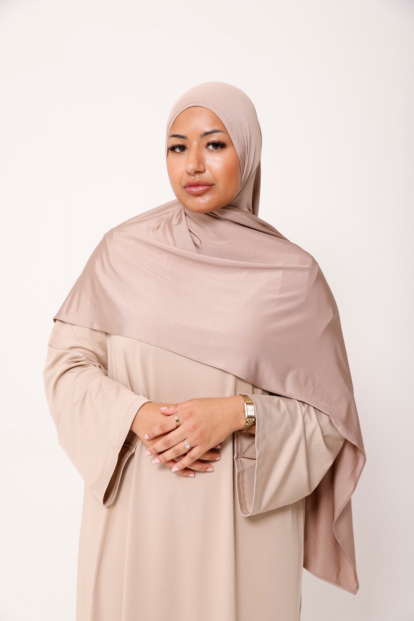 Satin Jersey Hijab - Beige
