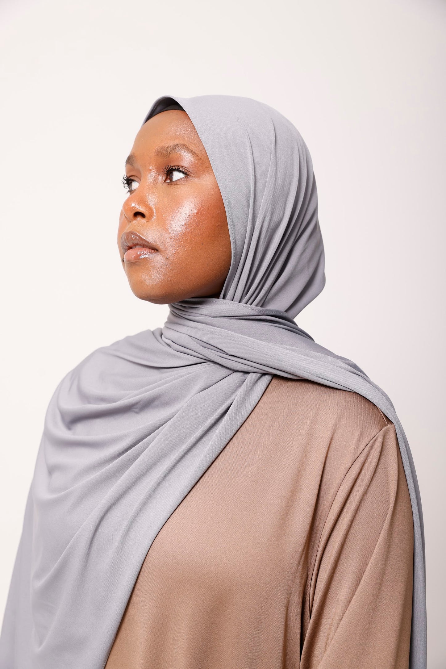 Premium jersey hijab - Light grey