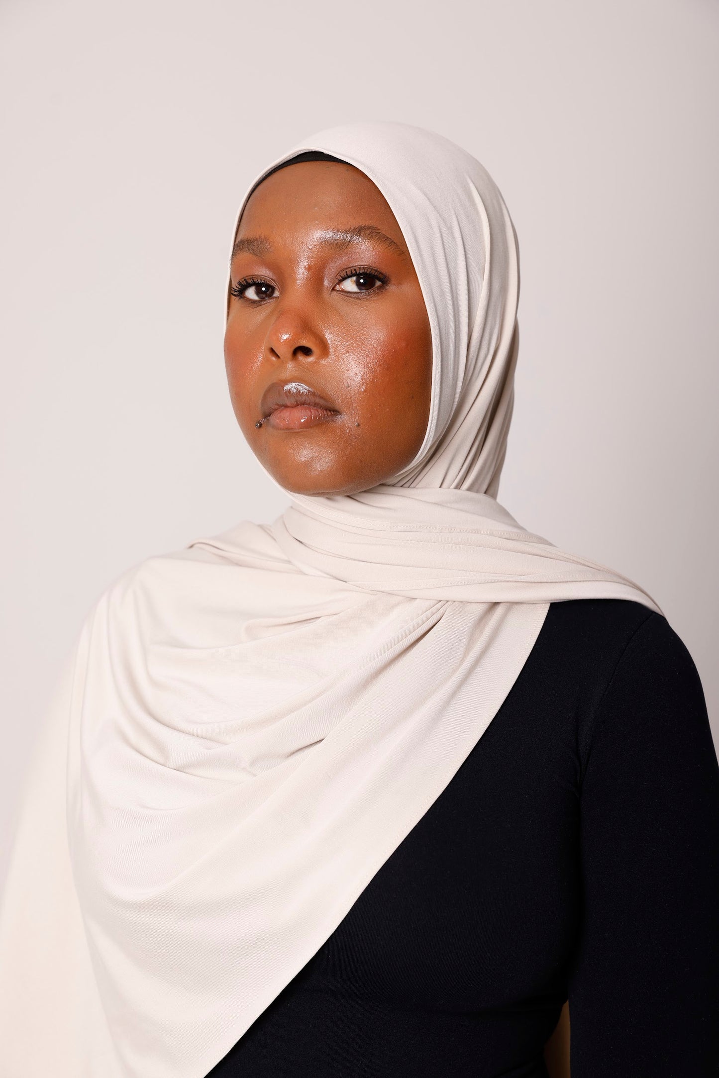 Breathable Jersey Hijab - Ivory