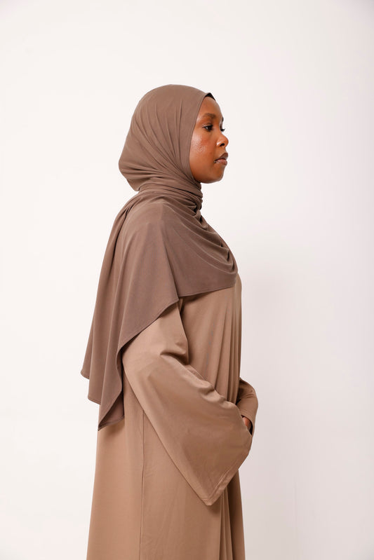 Breathable Jersey Hijab - Soft Truffle