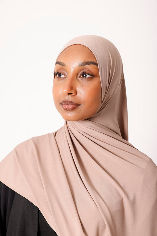Premium jersey hijab - Beige
