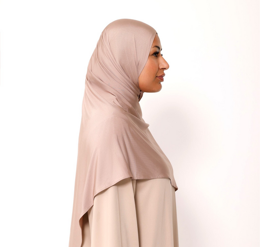 Satin Jersey Hijab - Beige