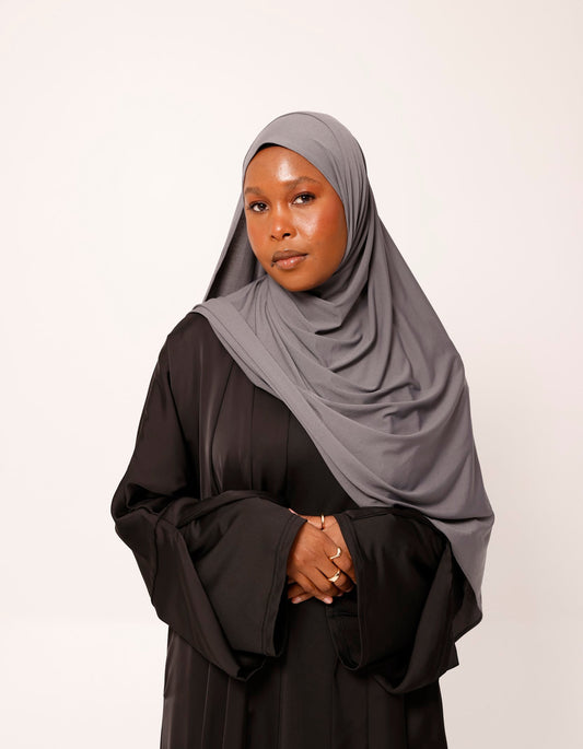 Premium Jersey Hijab - Wool Grey