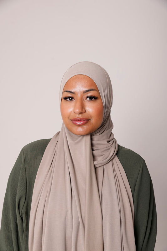 Breathable Jersey Hijab - Moonlit Sand