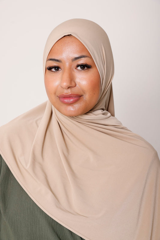 Premium Jersey Hijab - Cream