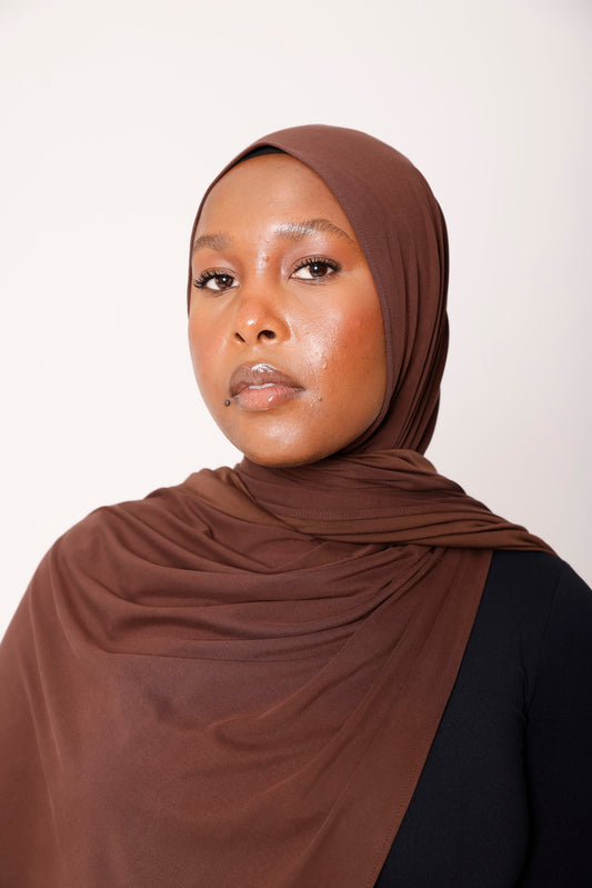 Breathable jersey hijab - Luxe Cocoa